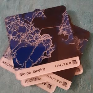 United airlines collectors coasters